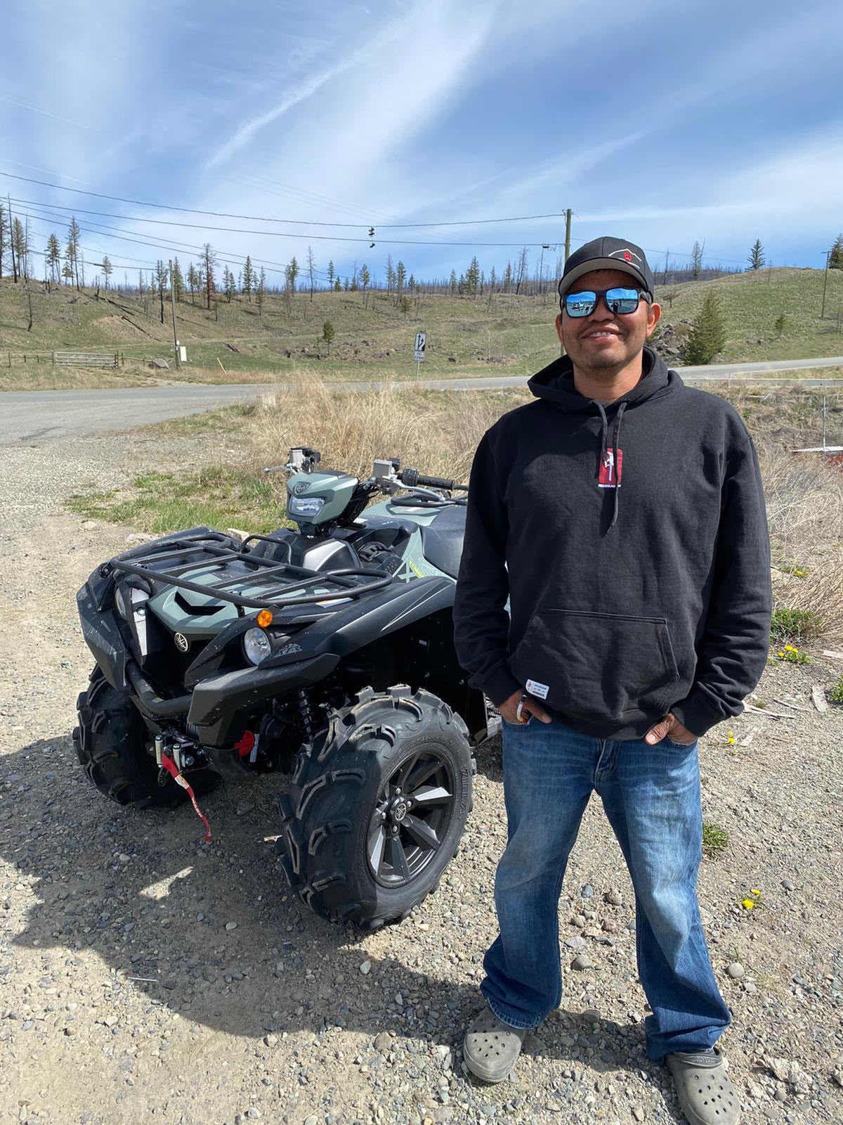 Marcus T. with their Yamaha Grizzly 700